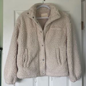 Thread & Supply Cream Sherpa Teddy Jacket